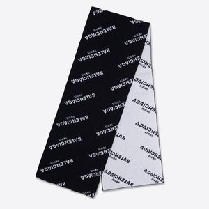 NWT BALENCIAGA Jacquard logo wool scarf